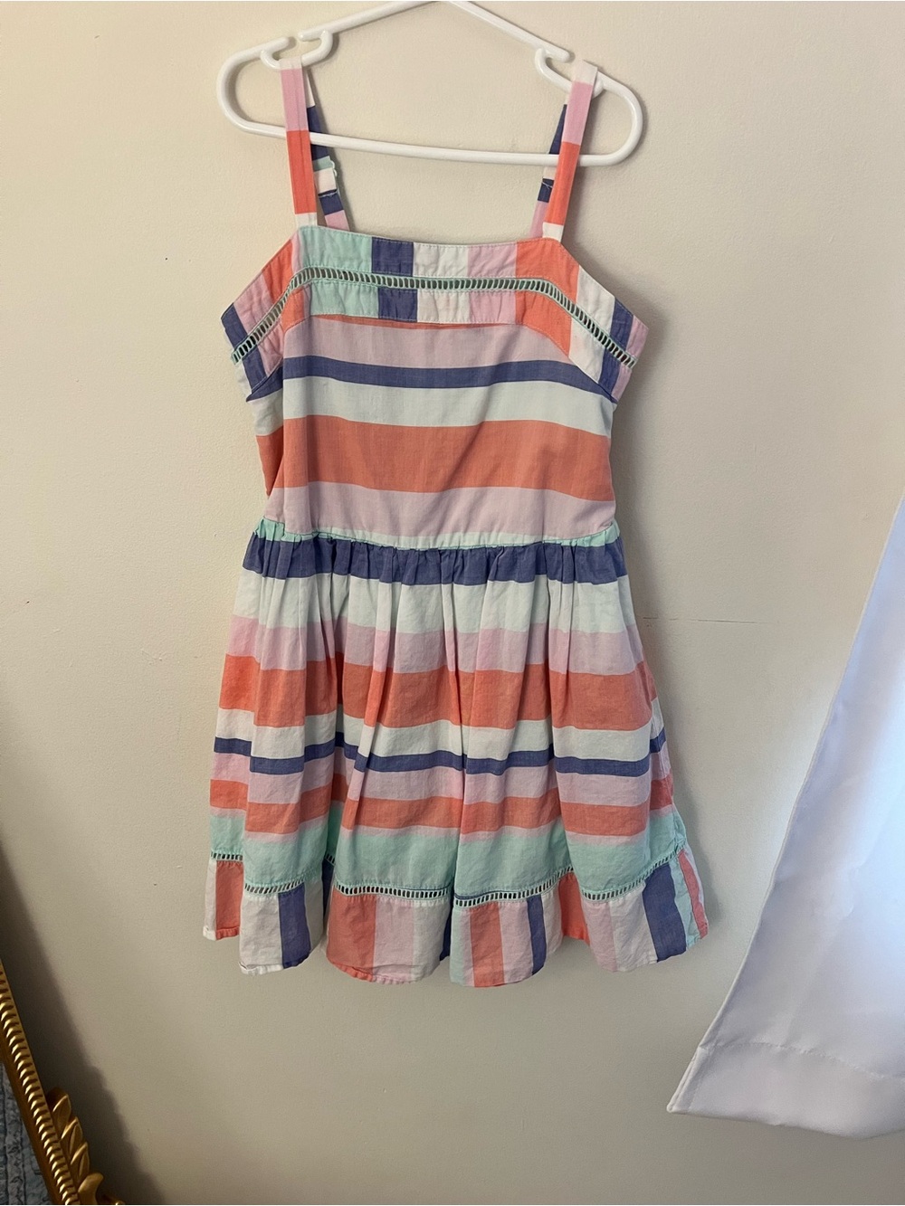Cat & Jack Multicolor Striped Sundress - Pink, Coral, Mint & Navy
